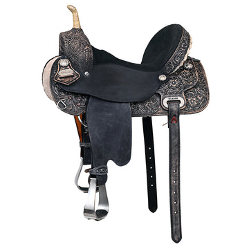 Hilason Flex Tree Western Horse Saddle American Leather Trail Barrel